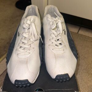 Puma White and Dark Gray Men's Sneakers